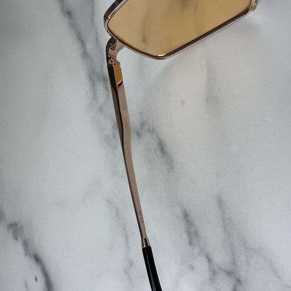 QUAY DND Sunglasses Gold Metal Frame Sunflower Lens 55-20-145 100% UV Protection - Picture 11 of 11